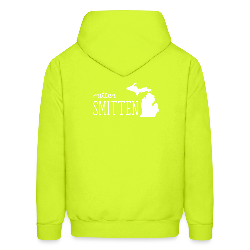S00022 Michigan Mitten smitten Men's Hoodie - safety green
