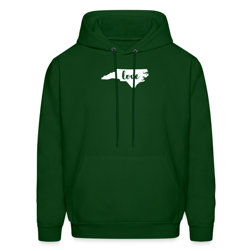 S00033 North Carolina- Love Men's Hoodie - forest green
