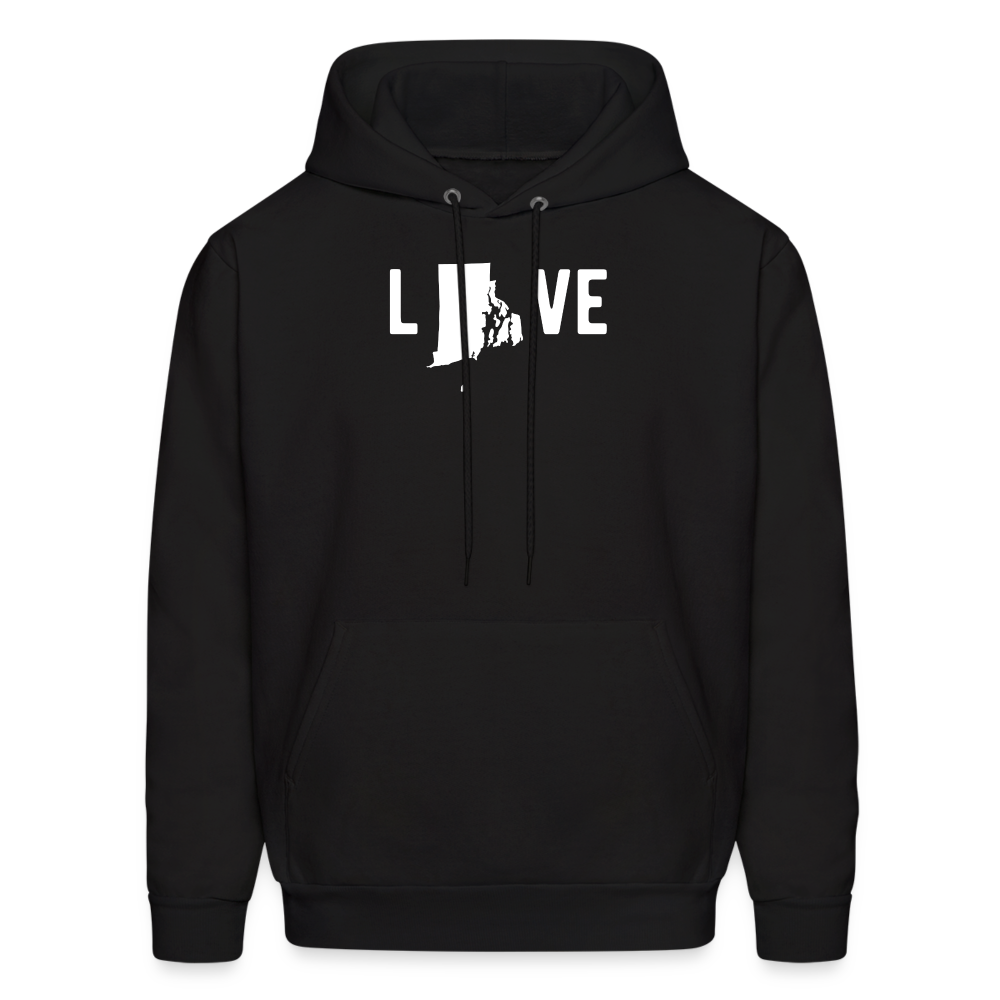 S00039 Rhode Island - Love Men's Hoodie - black