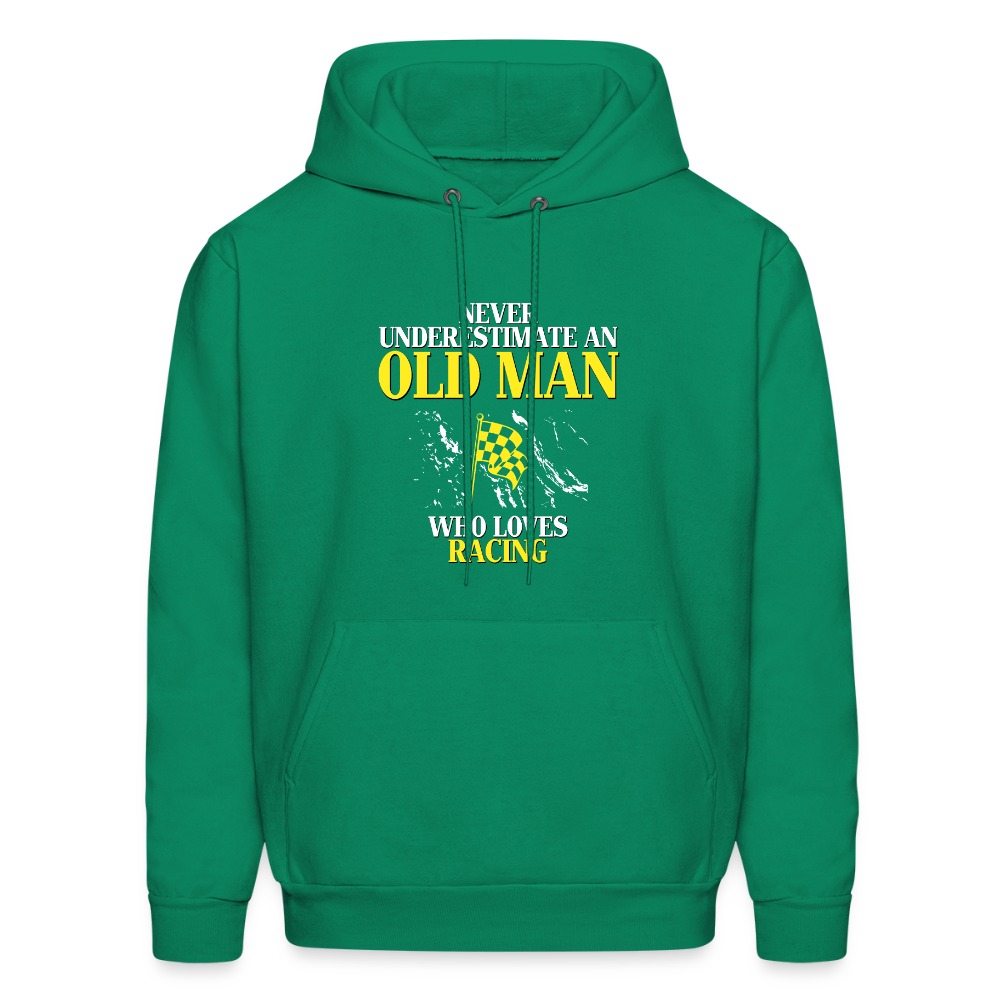Never underestimate an old man who loves racing Unisex Hoodie - kelly green