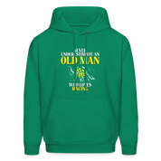 Never underestimate an old man who loves racing Unisex Hoodie - kelly green