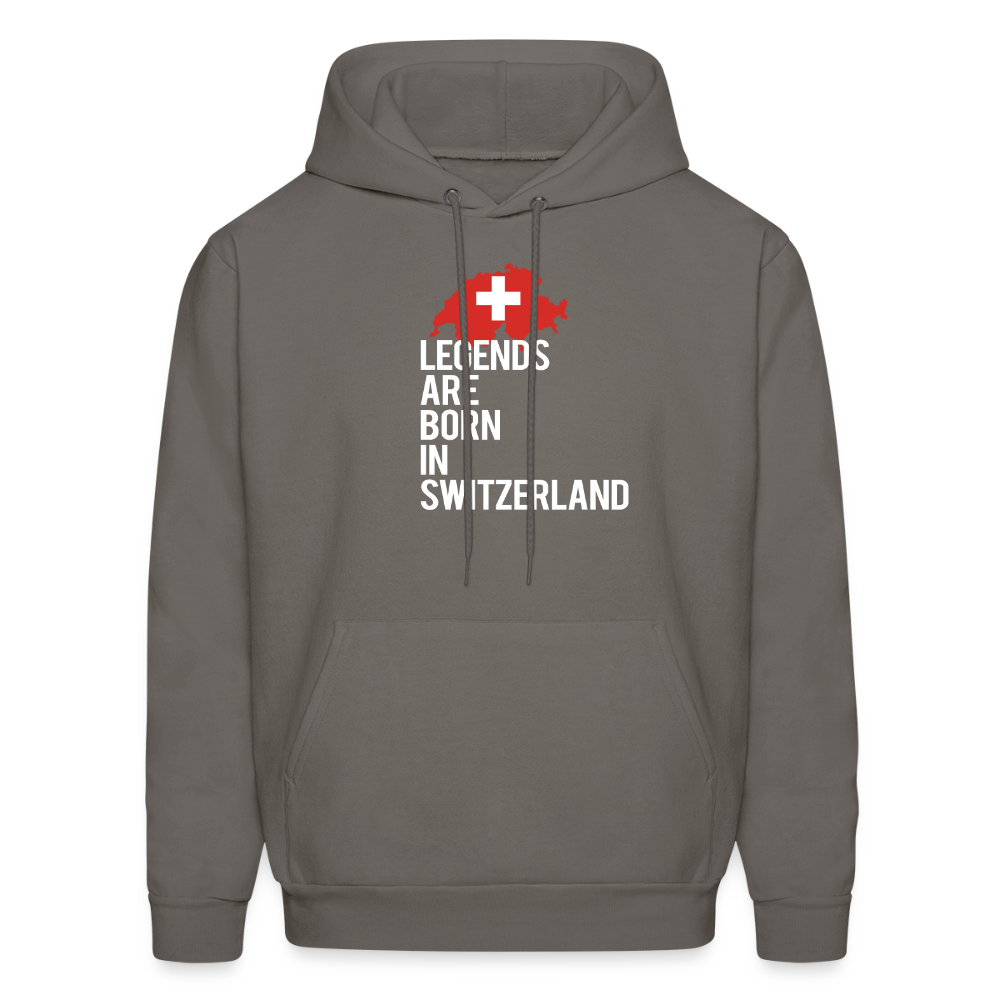 Legends are born in Switzerland Unisex Hoodie - asphalt gray