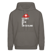Legends are born in Switzerland Unisex Hoodie - asphalt gray