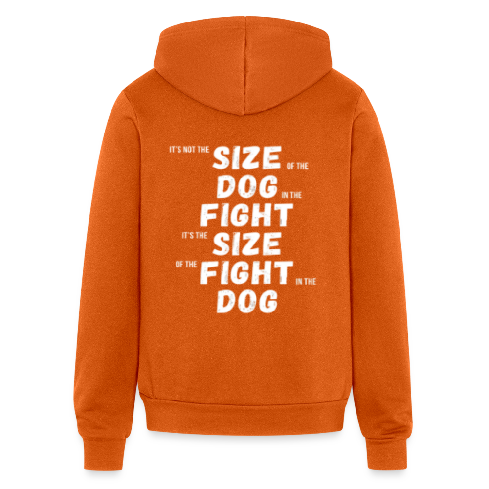 S00307  It's not the size of the dog in the fight, it's the size of the fight in the dog Unisex Zip Hoodie MMA Gift - autumn