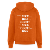 S00307  It's not the size of the dog in the fight, it's the size of the fight in the dog Unisex Zip Hoodie MMA Gift - autumn