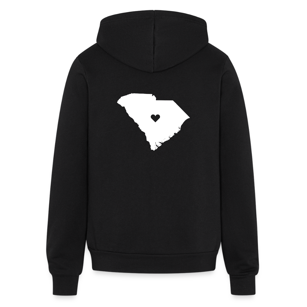 Love South Carolina Zip Hoodie S00040 - black