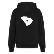 Love South Carolina Zip Hoodie S00040 - black