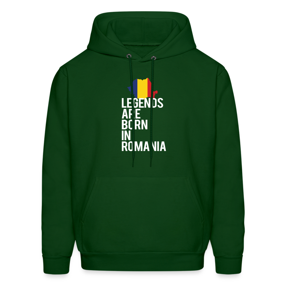 Legends are born in Romania Men's Hoodie - forest green
