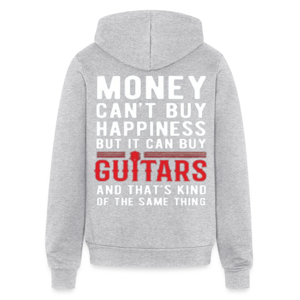 S00312 Money can't buy happiness, but it can buy guitars and that's kind of the same thing Unisex Full Zip Hoodie - heather gray