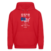 Patriot History began July 4th, 1776, everything before that was a mistake  S00055 Men's Hoodie - red