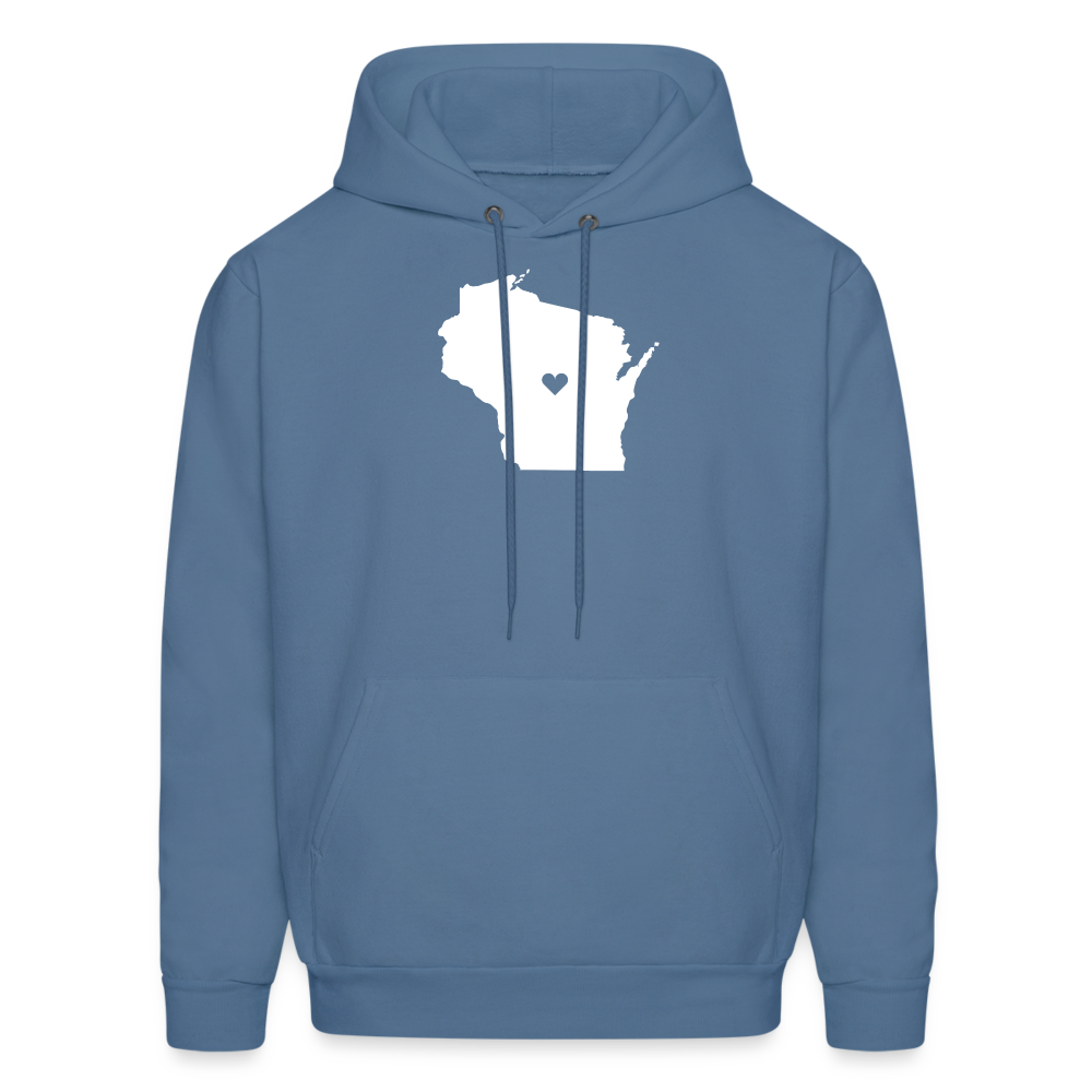 S00049Wisconsin - Love Men's Hoodie - denim blue