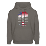S00375  Puerto Rican Roots Hoodie - American Grown with puerto rican roots Men's Hoodie - asphalt gray