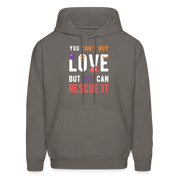 Animal Rescue Hoodie - You can't buy love, but you can rescue it  S00060 Men's Hoodie - asphalt gray