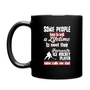 Ice Hockey Player Gift.Black Mug Father's Day gift.Cramic Coffee Mug, Ice Hockey Christmas Gift, Birthday Gift for Ice Hockey player parent. Full Color Mug - black