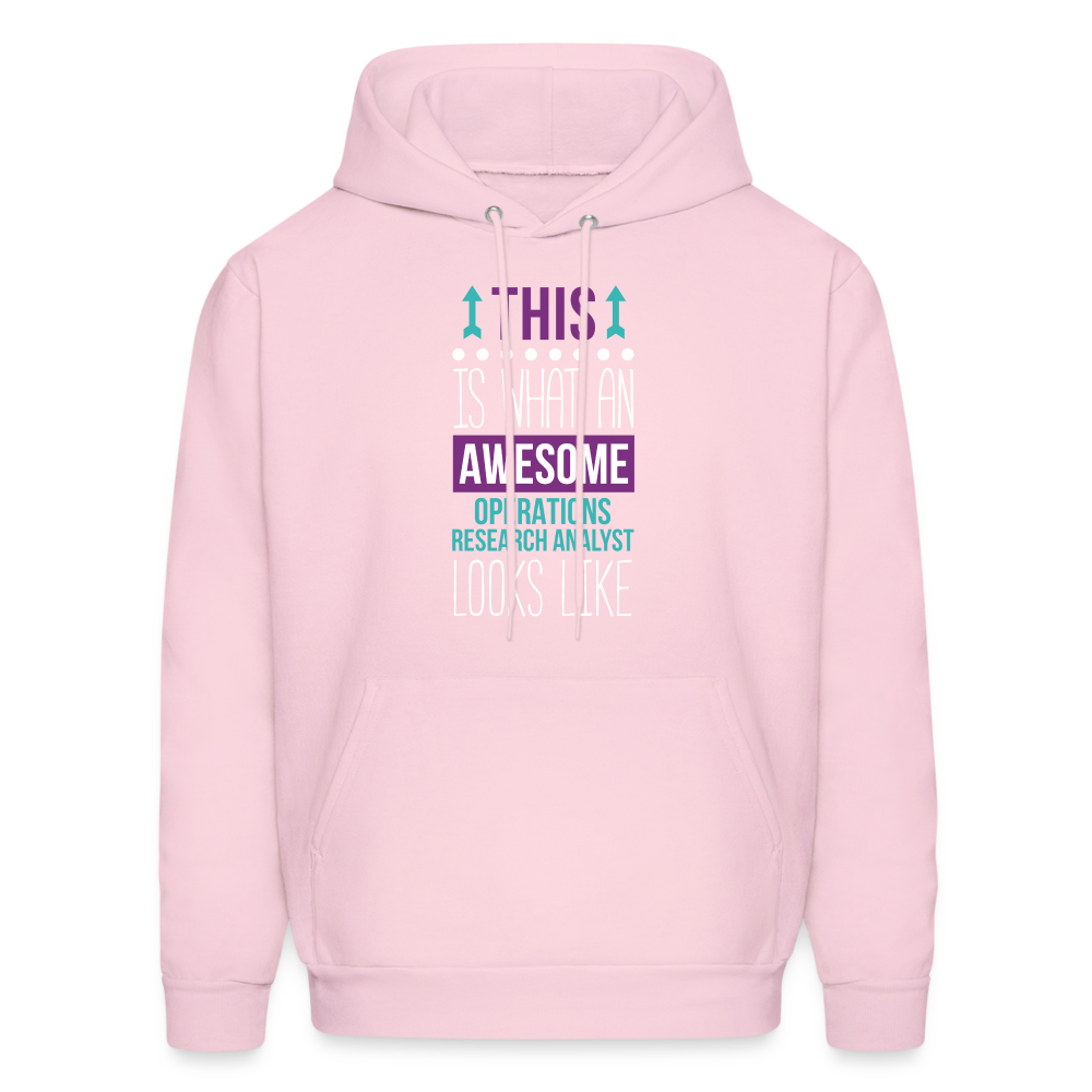 This is what an awesome Operations research analyst looks like  S00069 Men's Hoodie - pale pink