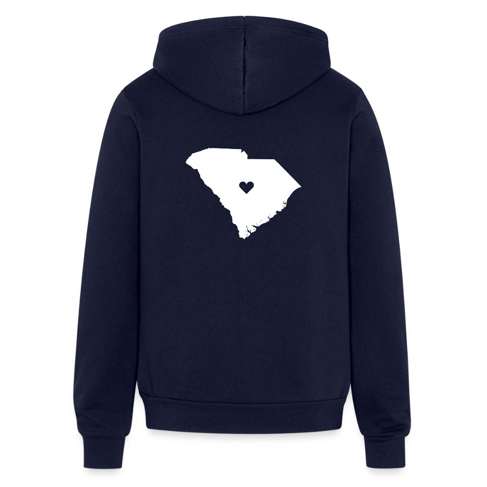 Love South Carolina Zip Hoodie S00040 - navy