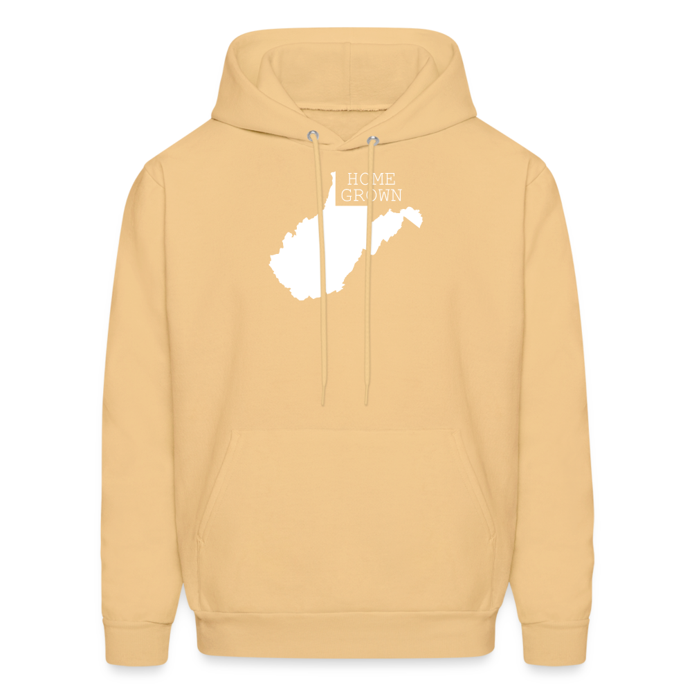 S00048 West Virginia- Home grown Men's Hoodie - light gold 
