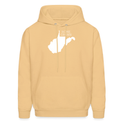 S00048 West Virginia- Home grown Men's Hoodie - light gold 