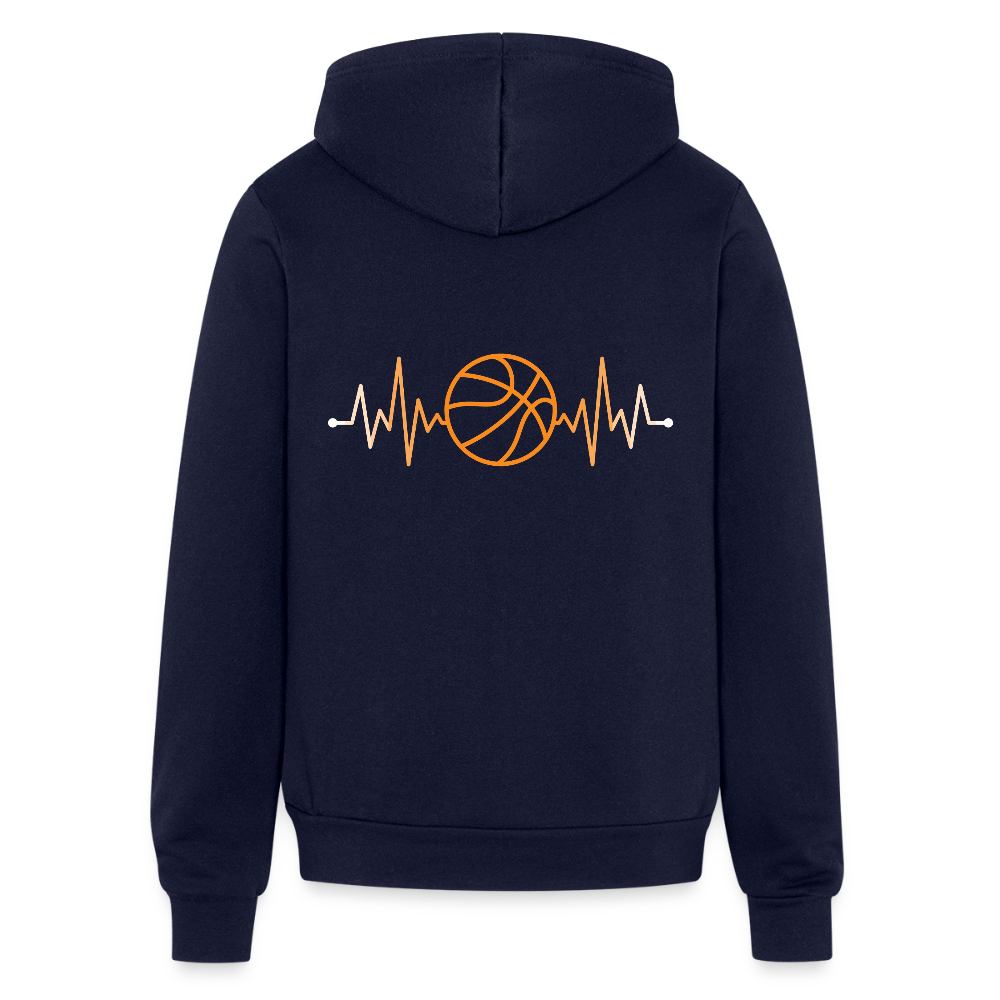 Basketball Unisex Zip Hoodie S00174 - navy