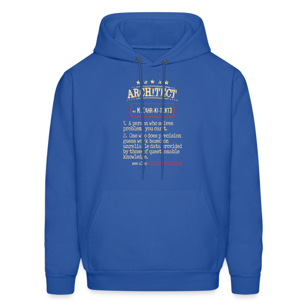 Architect see also WIZARD, MAGICIAN Men's Hoodie - royal blue