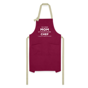 P01465  I'm a proud MOM of a freaking awesome Chef (He)  Artisan Apron - burgundy/khaki