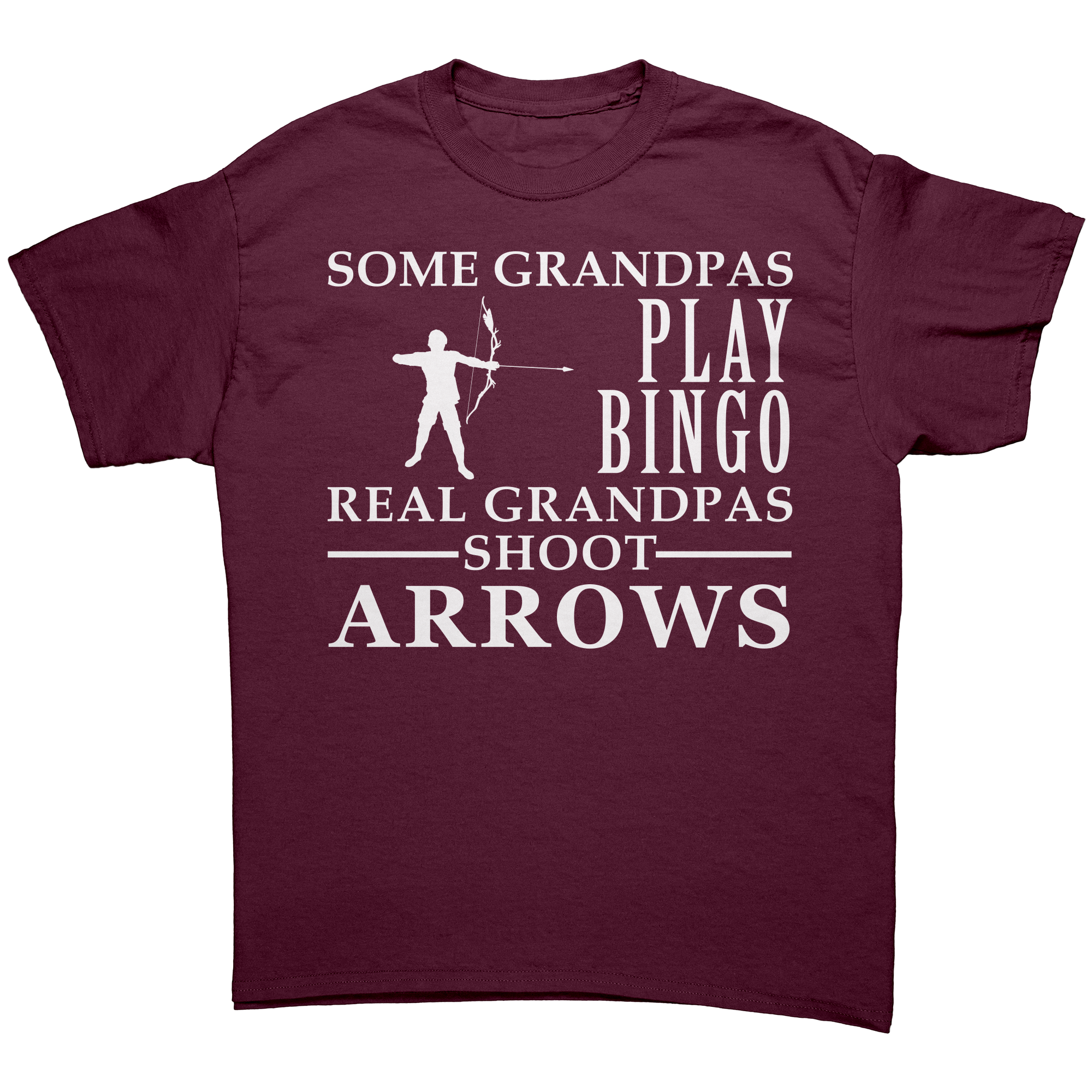 Archery_Gift_Some_Grandpas_play_bingo__Maroon_Front_Mockup.png