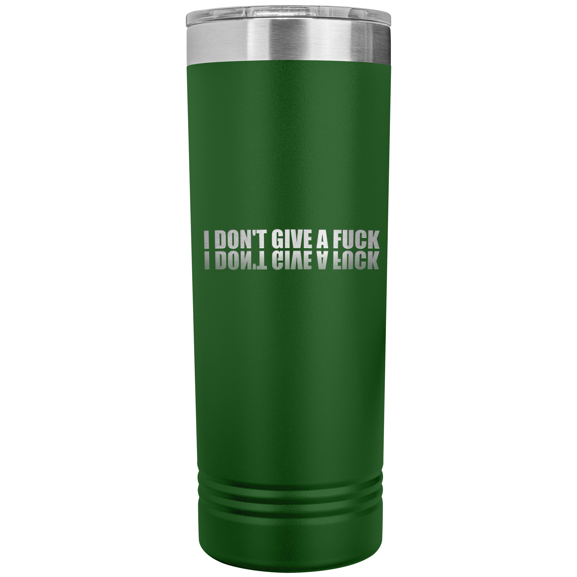 I_dont_give_a_Fk__22oz_Skinny_Tumbler_Green_Mockup.png