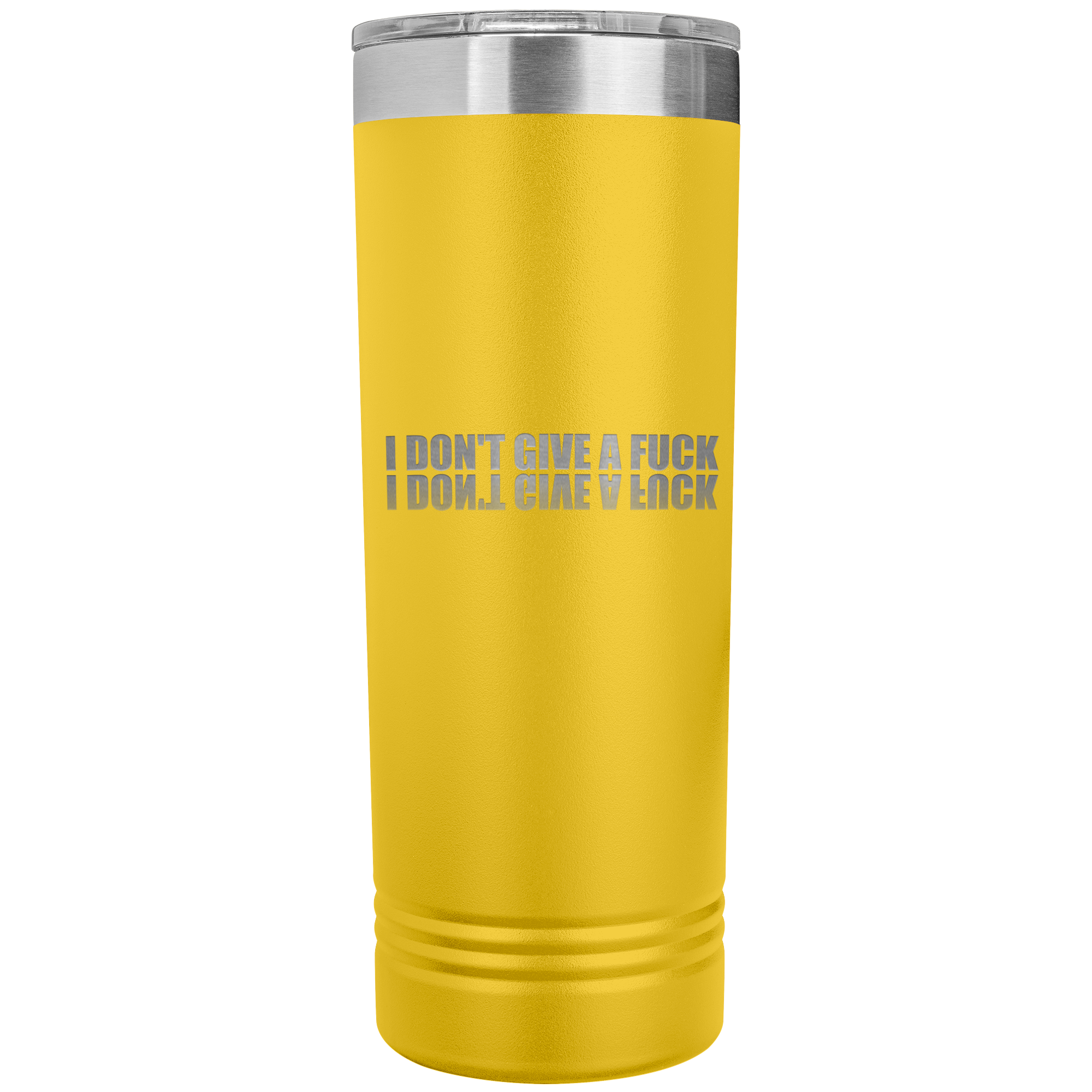 I_dont_give_a_Fk__22oz_Skinny_Tumbler_Yellow_Mockup.png