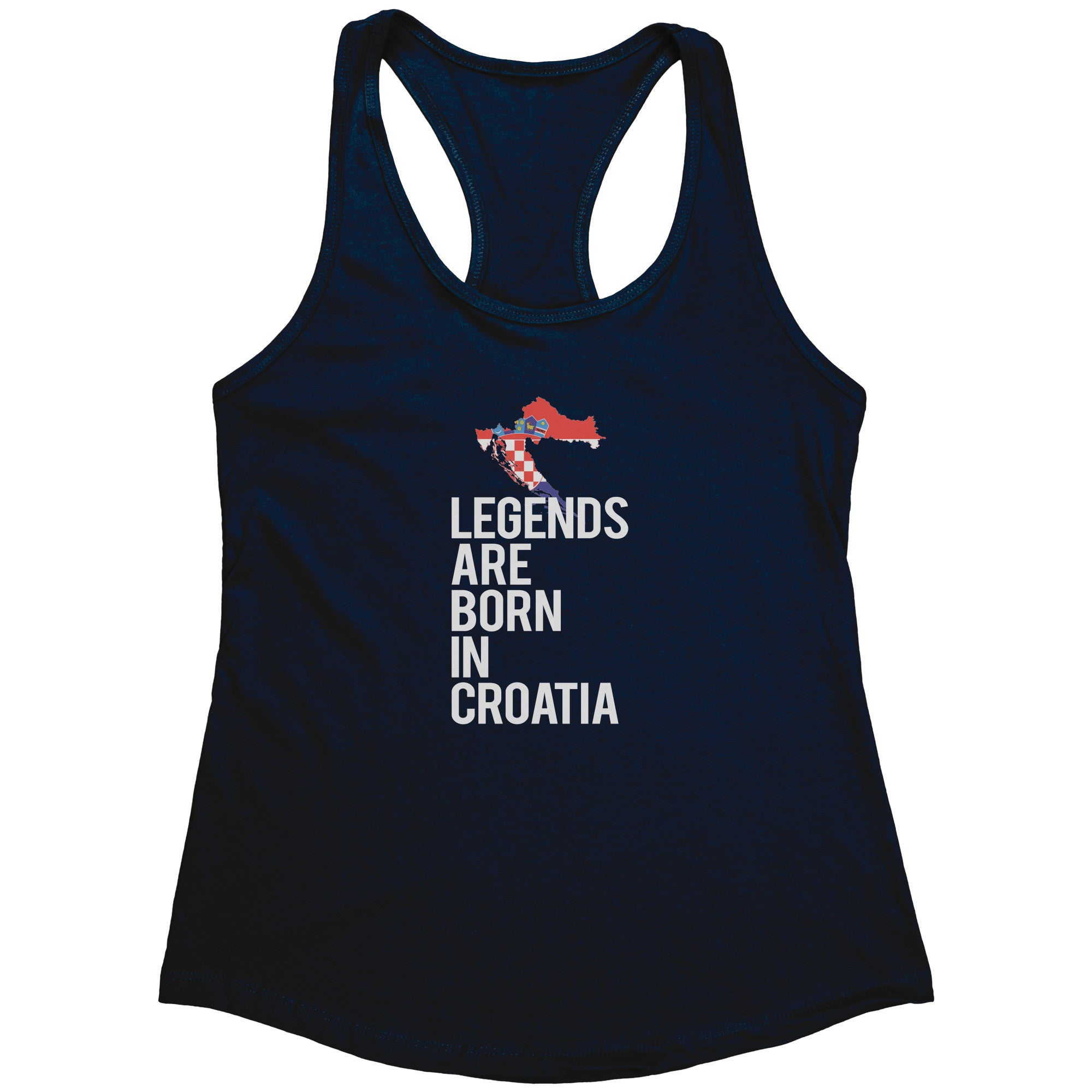 Legends are born in Croatia Racerback