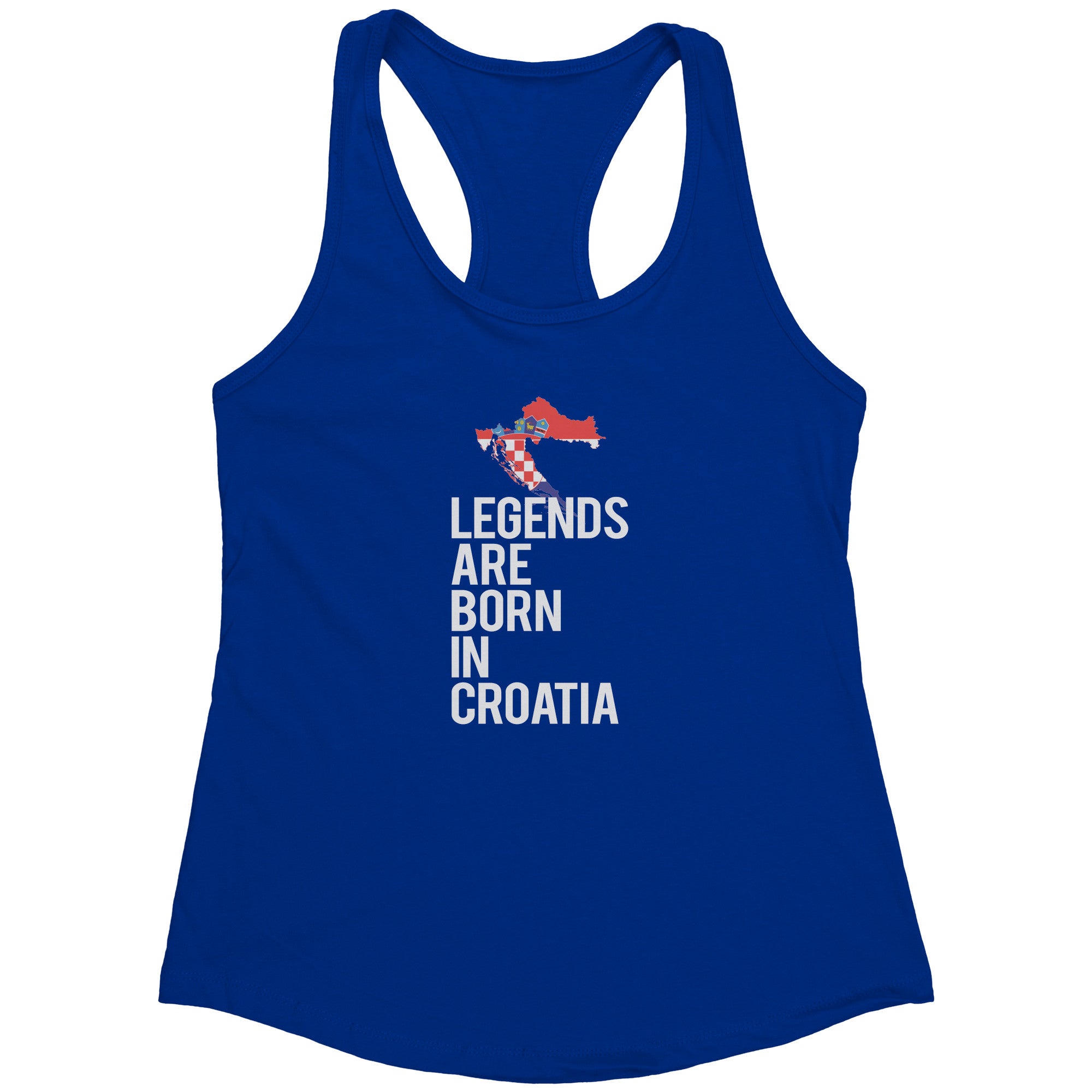 Legends are born in Croatia Racerback