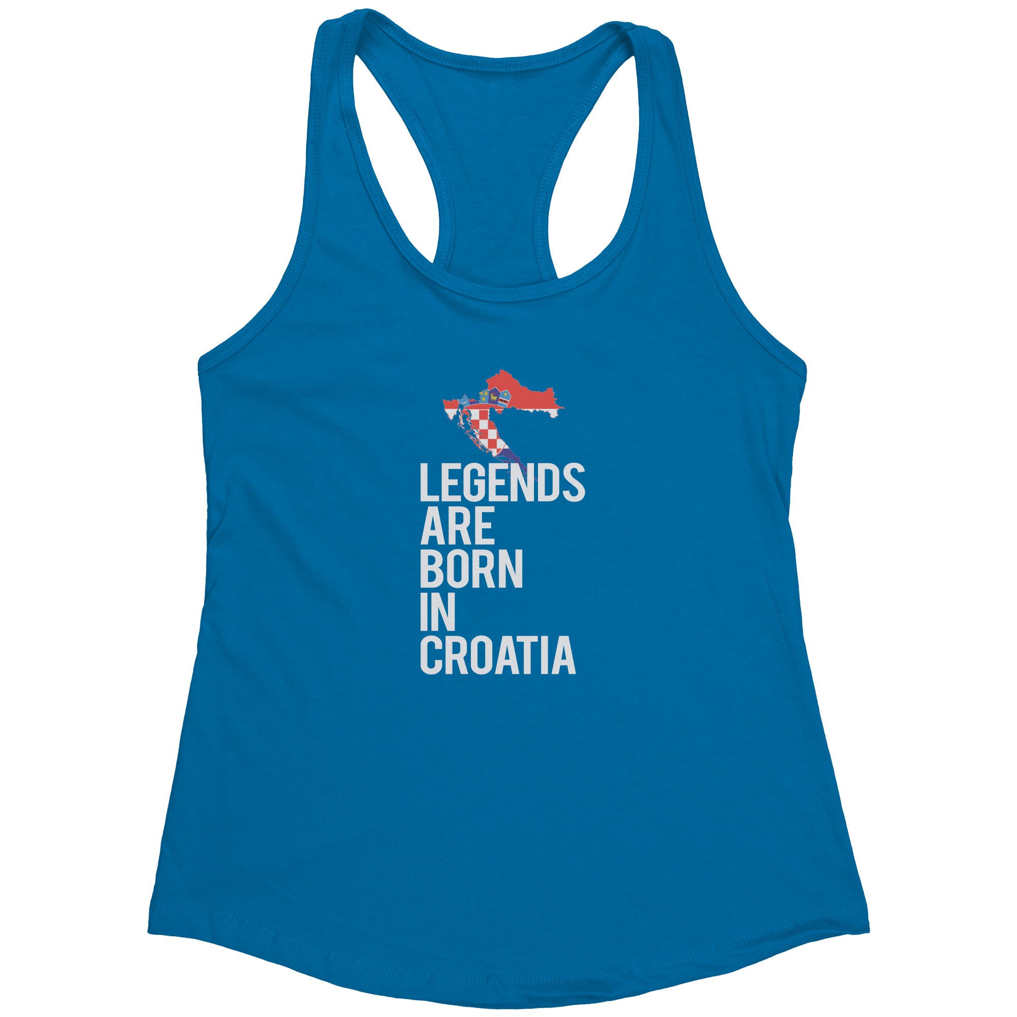Legends are born in Croatia Racerback