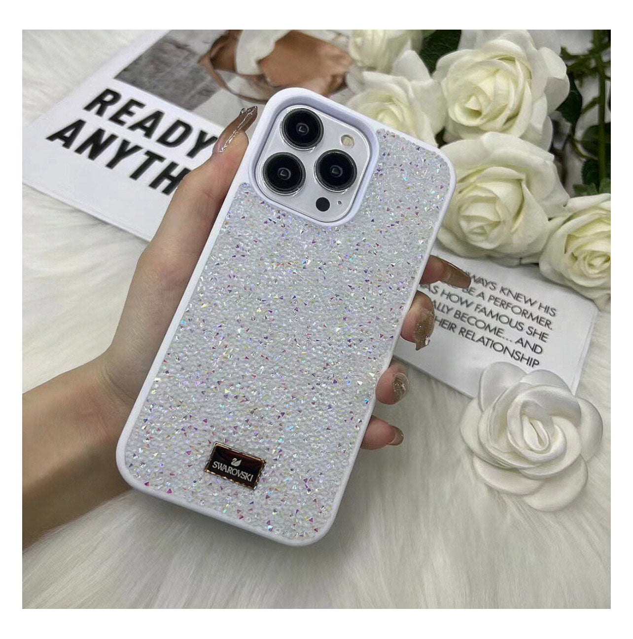 🦢SWAROVSKI💎 case for iPhone 16 15 14 13 12 11 Pro Max iPhone XR X XS iPhone 7 8 PLUS iPhone Se gift ,christmas