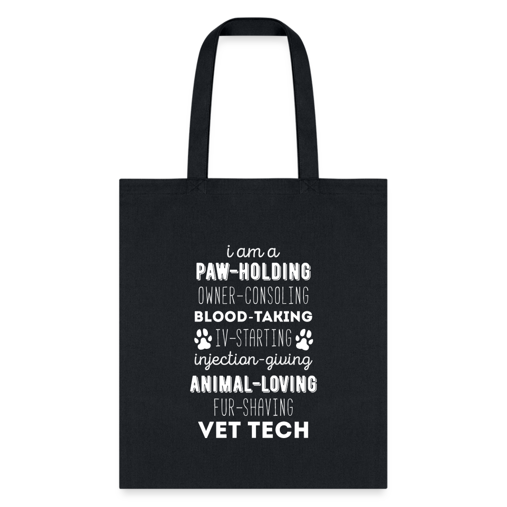 I am a paw-holding Tote Bag - black