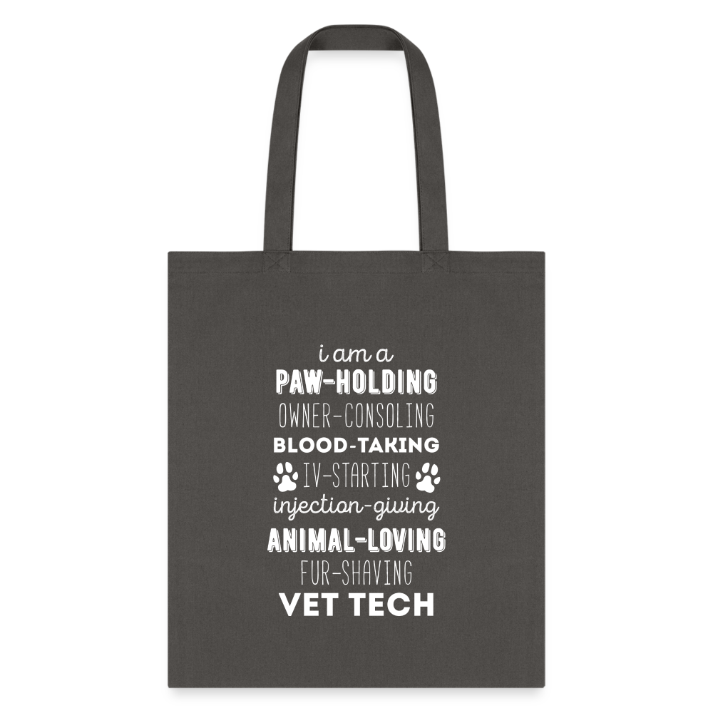 I am a paw-holding Tote Bag - charcoal