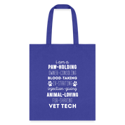 I am a paw-holding Tote Bag - royal blue
