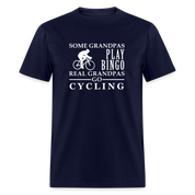 Some Grandpas play bingo, Real Grandpas Cycling Unisex Classic T-Shirt - navy