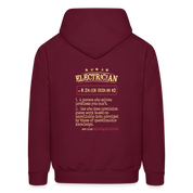 Electrician see also WIZARD, MAGICIAN Men's Hoodie - burgundy