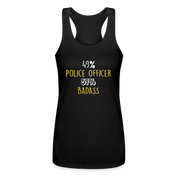 49% Police officer, Badass Women’s Performance Racerback Tank Top - black