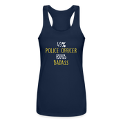 49% Police officer, Badass Women’s Performance Racerback Tank Top - navy