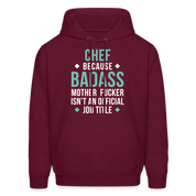 Chef badass Men's Hoodie - burgundy