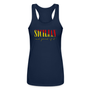 Sicilian and proud of it Women’s Performance Racerback Tank Top - navy