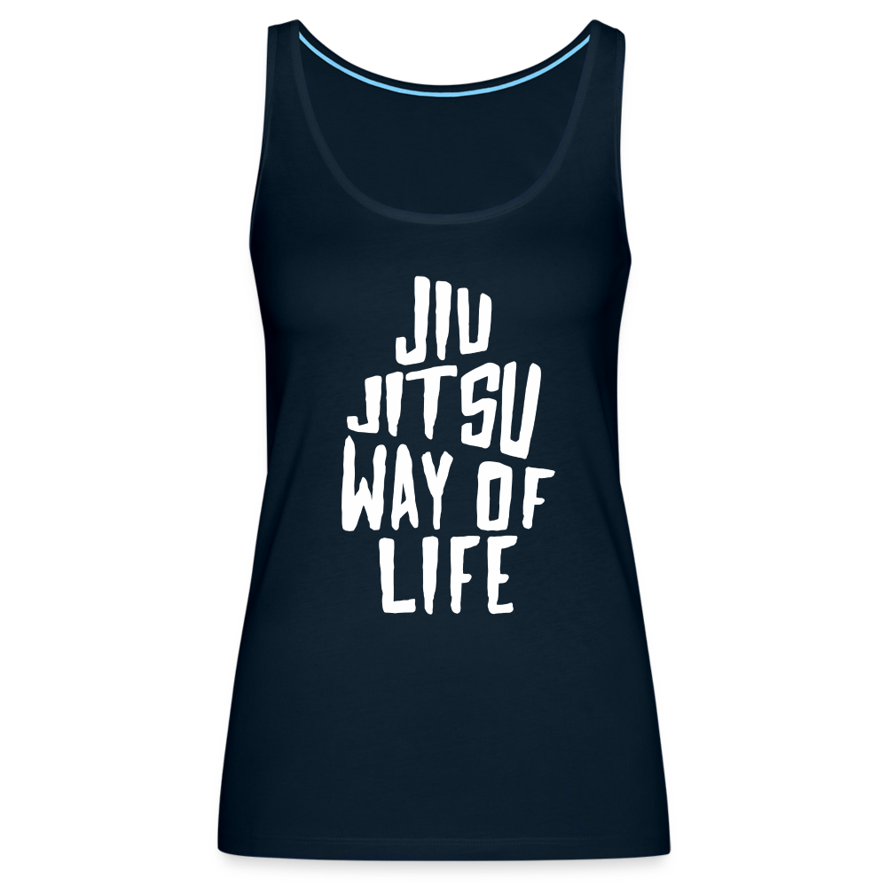 Jiu Jitsu way of life Women’s Premium Tank Top - deep navy