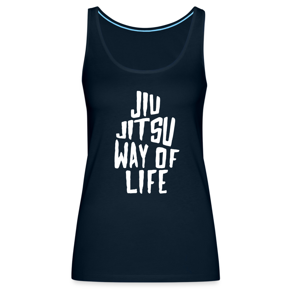 Jiu Jitsu way of life Women’s Premium Tank Top - deep navy