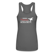 Screw princess, I want to be a black belt Women’s Performance Racerback Tank Top - charcoal
