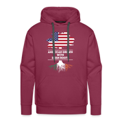 Irish Roots Hoodie - American Grown Irish Roots Hoodie - American Grown with irish roots Premium Hoodie - burgundy
