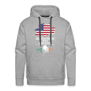 Irish Roots Hoodie - American Grown Irish Roots Hoodie - American Grown with irish roots Premium Hoodie - heather grey