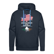 Irish Roots Hoodie - American Grown Irish Roots Hoodie - American Grown with irish roots Premium Hoodie - navy