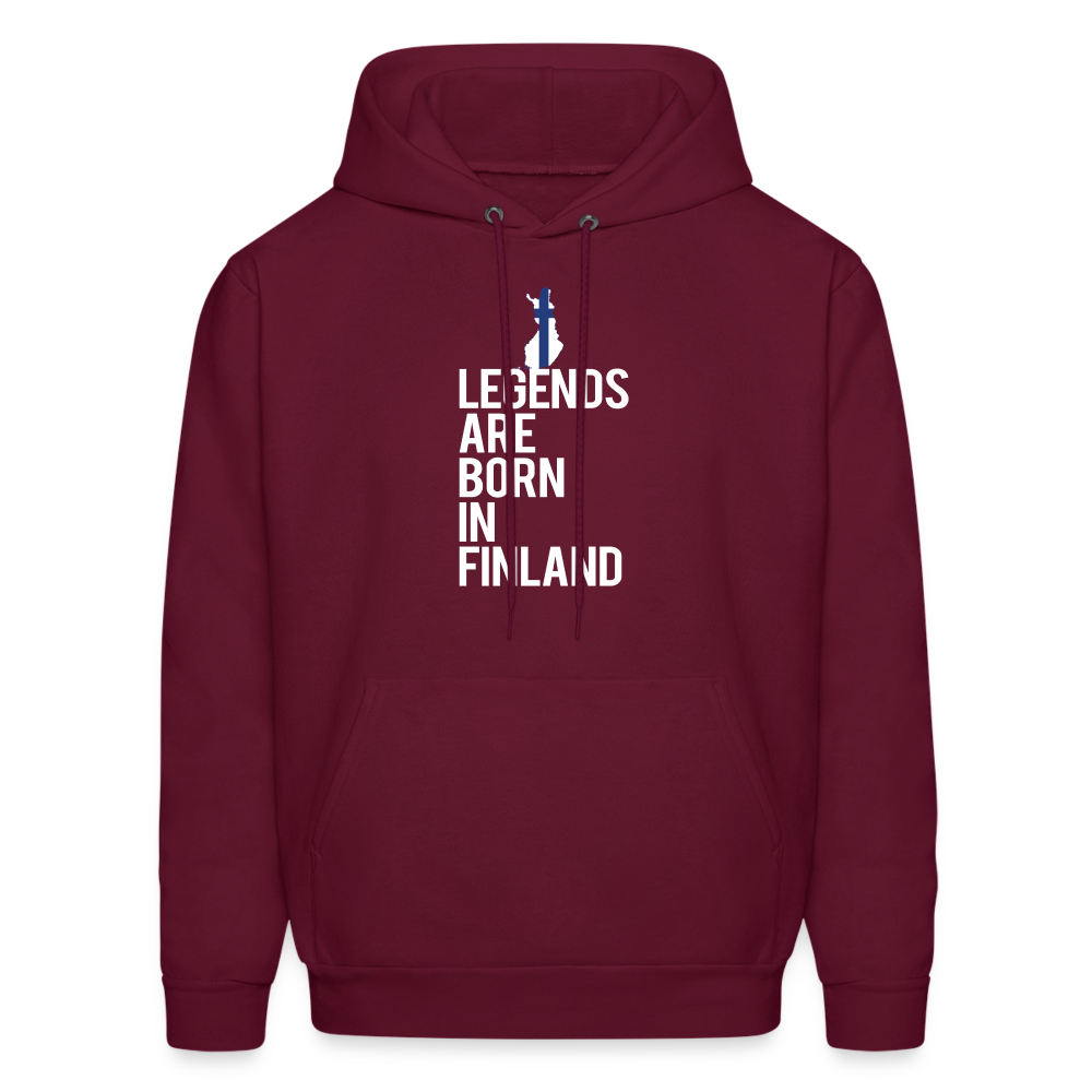 Legends are born in Finland Men's Hoodie К00449 - burgundy