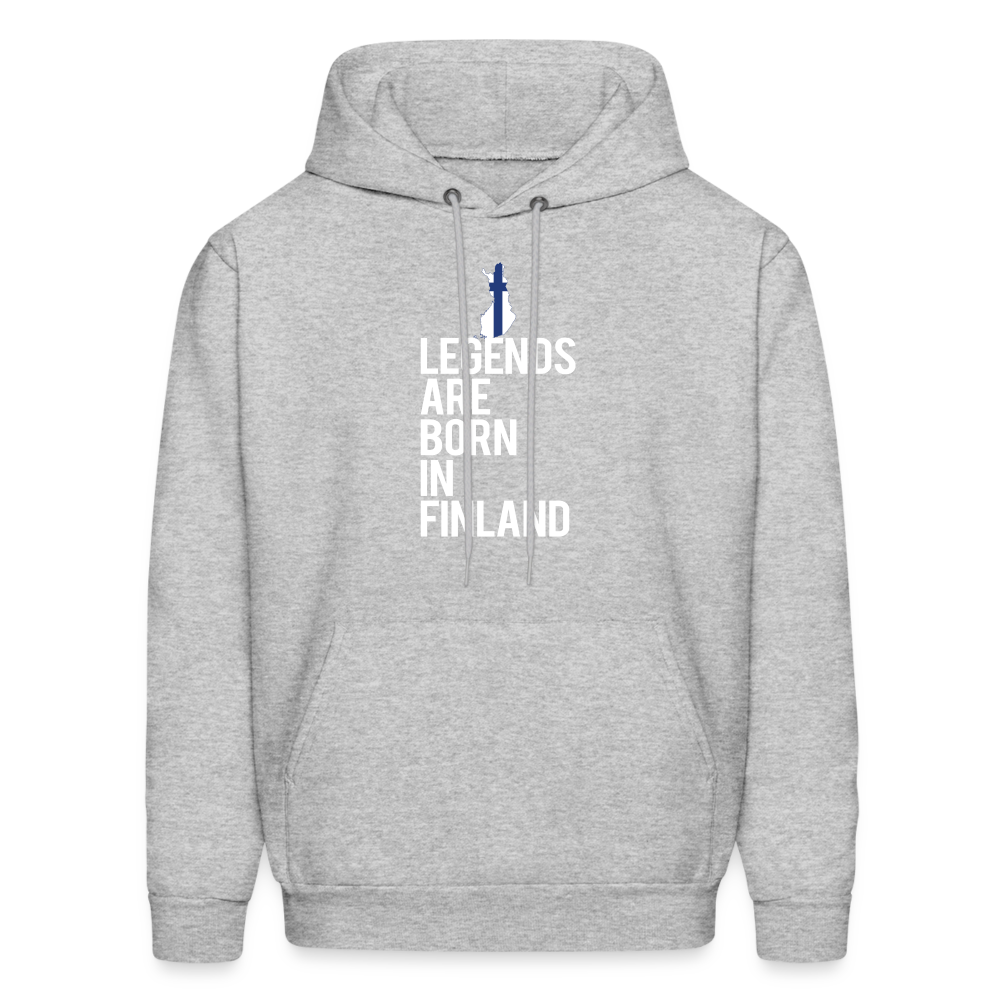 Legends are born in Finland Men's Hoodie К00449 - heather gray