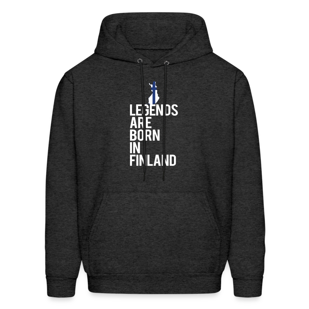 Legends are born in Finland Men's Hoodie К00449 - charcoal grey